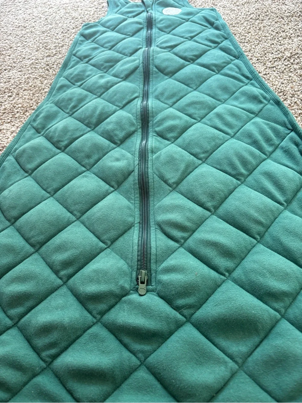 Quilted Teal Zippered Baby Sleep Sacks (Pair)